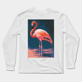 Flamingo In A Pond Long Sleeve T-Shirt